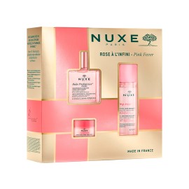 Nuxe Pink Fever Set  Huile Prodigieuse Florale 50ml Very Rose 3-in-1 Soothing Micellar Water 100ml