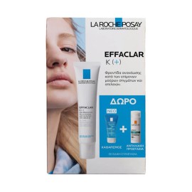 LA ROCHE POSAY - Promo Effaclar K(+) Oily Skin Cream (40ml) & Effaclar Gel (50ml) & Anthelios Oil Correct Photocorrection Daily Gel-Cream SPF50+ (3ml)