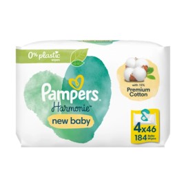 PAMPERS - Harmonie Wipes New Baby (4x46τμχ)