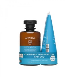 APIVITA - Promo Hydration Moisturizing Σαμπουάν με Υαλουρονικό Οξύ & Αλόη (250ml) & Moisturizing Conditioner με Υαλουρονικό Οξύ & Αλόη (150ml)