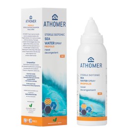 Athomer Babies & Adults Mist Sterile Isotonic Sea Water Spray Propolis 12m+ 100ml