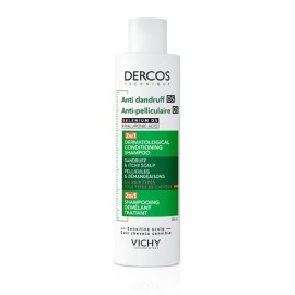 VICHY - Dercos Anti-Dandruff DS 2in1 Shampoo & Conditioner Against Dry Skin Dandruff & Itching | 200ml