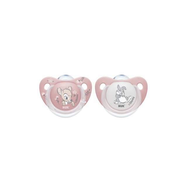 NUK - Disney Bambi Trendline Πιπίλα Σιλικόνης 0-6m (10.175.003) | 2τμχ