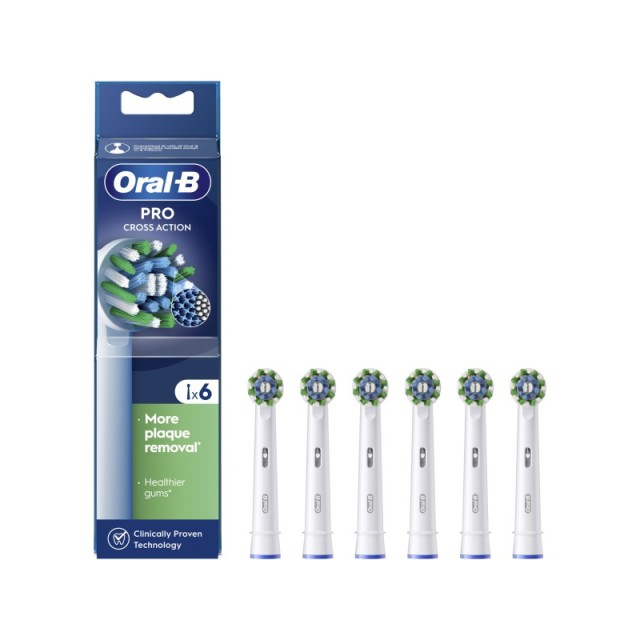 Oral B Pro Cross Action  Ανταλλακτικά Ηλεκτρικής Οδοντόβουρτσας 6τμχ