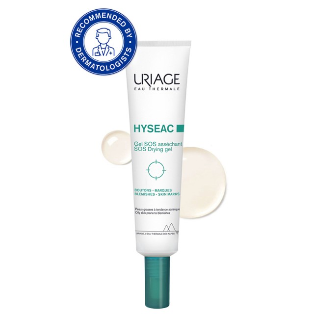 URIAGE - Hyseac SOS Drying gel Τζελ Τοπικής Εφαρμογής για Καταπολέμηση Ατελειών | 15ml