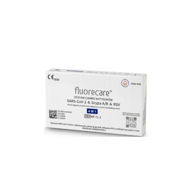 FLUORECARE - Rapid Test Ανίχνευσης Covid 19 & Γρίπης A/B & RSV | 1 τμχ