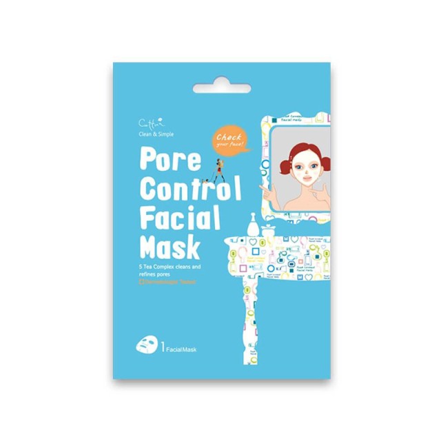 Vican Cettua Clean & Simple Pore Control Facial Mask 1pcs