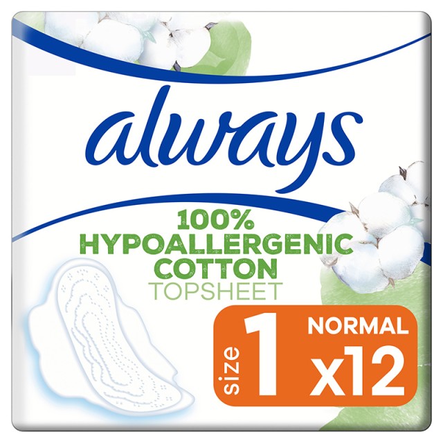 Always Cotton Protection Ultra Normal Size 1 12pads