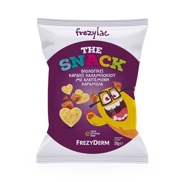 Frezylac the Snack Caramel Sea Salt Βιολογικές καρδιές καλαμποκιού με αλατισμένη καραμέλα  30gr