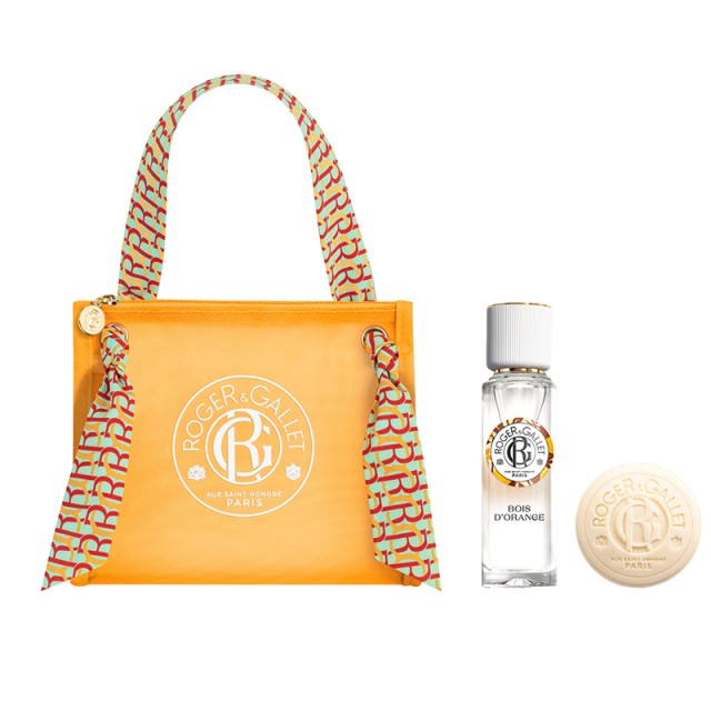 ROGER&GALLET - Set Bois dOrange Eau parfumée bienfaisantel (30ml) & Bois DOrange Rouge Soap (50gr)