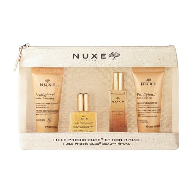 Nuxe Promo Huile Prodigieux Beauty Ritual Huile De Douche 30ml & Huile Prodigieuse 10ml & Le Parfum 10ml & Beautifying Scented Body Lotion 30ml