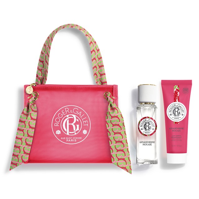 ROGER&GALLET - Set Gingembre Rouge Eau parfumée bienfaisantel (30ml) & Gingembre Rouge Body Lotion (50ml)