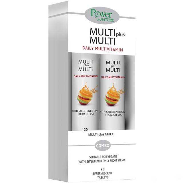 Power Of Nature Multi + Multi stevia Plus 1+1 Δώρο 2x20efftabs