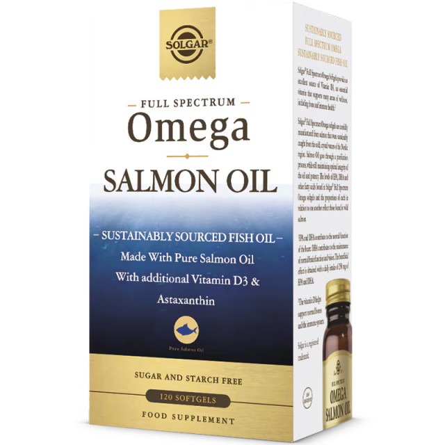 SOLGAR - Full Spectrum Omega Salmon Oil | 120 softgels