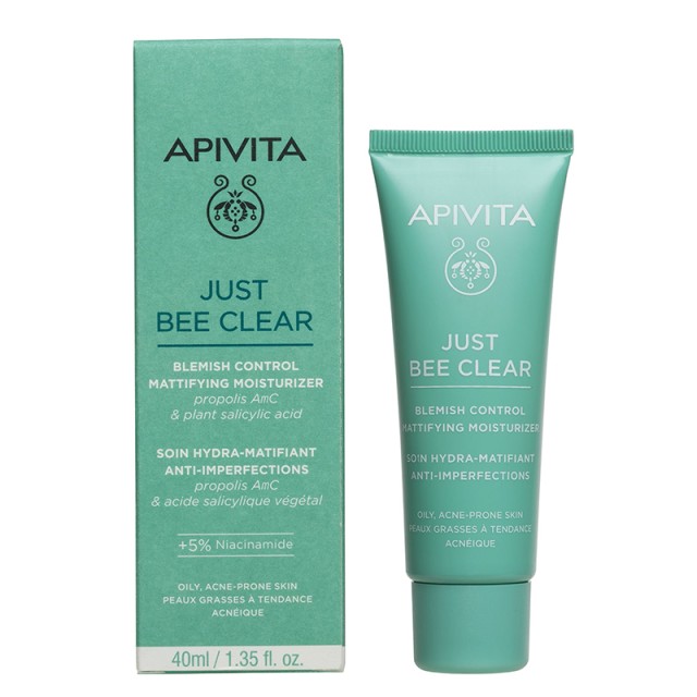 APIVITA - Just Bee Clear Blemish Control Mattifying Moisturizer | 40ml