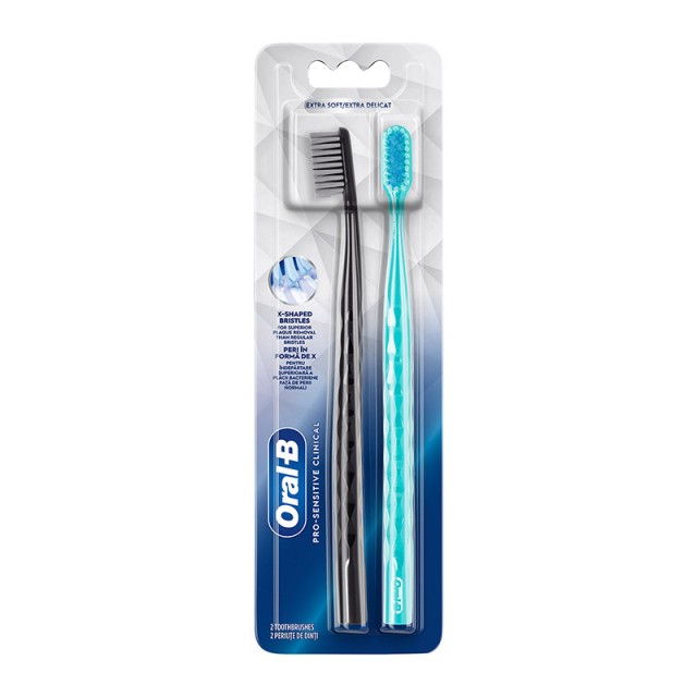 Oral-B Pro-Sensitive Clinical Blue & Black 2 τμχ