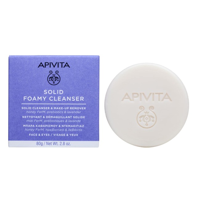 Apivita Solid Foamy Cleanser & Make-Up Remover 80gr