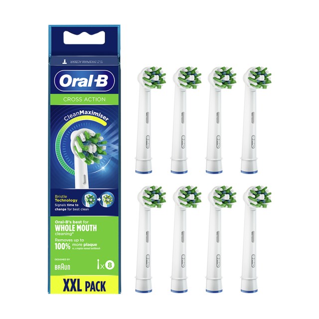 ORAL-B -Cross Action Ανταλλακτικά Ηλεκτρικής Οδοντόβουρτσας | 8τμχ