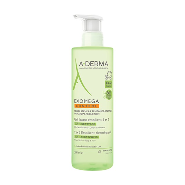 ADERMA - Exomega Control Gel Lavant Emollient 2en1 | 500ml