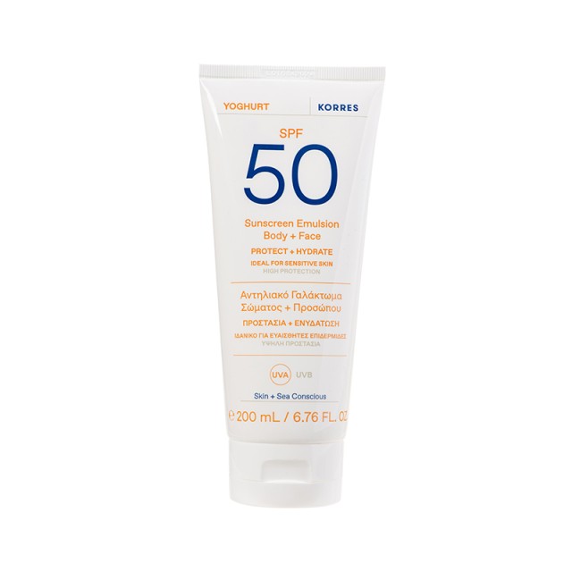KORRES - Yoghurt Sunscreen Emulsion Body & Face SPF50 | 200ml