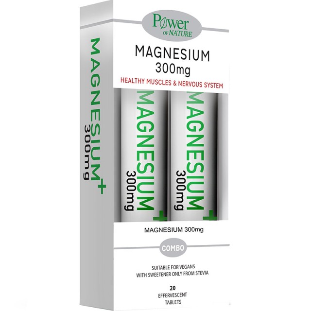 POWER HEALTH - Magnesium with Stevia 300mg (2x20eff.tabs)