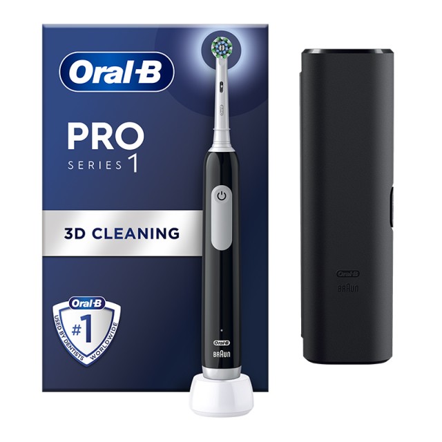 ORAL-B - Pro 1 750 3D CrossAction Black Edition και Θήκη Ταξιδίου | 1τεμ