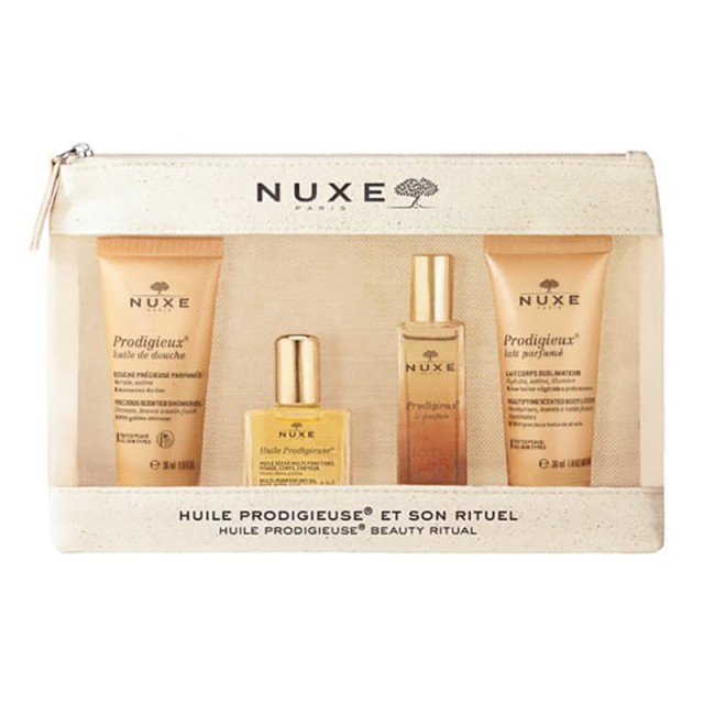 Nuxe Promo Huile Prodigieux Beauty Ritual Huile De Douche 30ml & Huile Prodigieuse 10ml & Le Parfum 10ml & Beautifying Scented Body Lotion 30ml