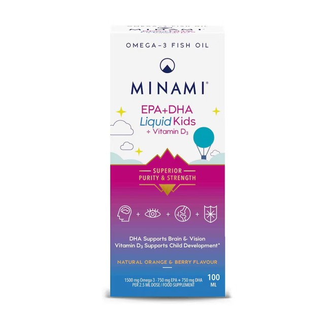 MINAMI - EPA + DHA Liquid Kids + Vit. D3 | 100ml