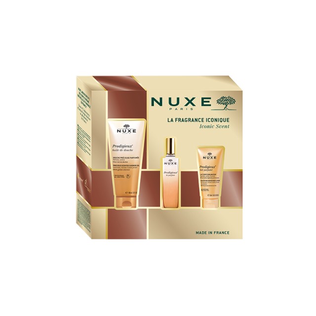 Nuxe Promo Prodigieux Fragrance Iconique Scent Huile De Douche 100ml & Le Parfum 30ml & Beautifying Scented Body Lotion 30ml