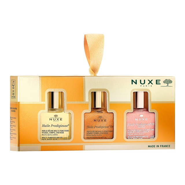 Nuxe Promo The 3 Prodigieux Huile Prodigieuse (10ml) & Huile Prodigieuse Or (10ml) & Huile Prodigieuse Florale Or (10ml)