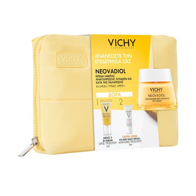 VICHY - Promo Neovadiol Post-Menopause Replenishing Anti Sagginess Day Cream (50ml) & Meno 5 Bi-Serum (5ml) & Capital Soleil UV-Age Daily SPF50 (3ml)