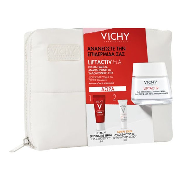 VICHY - Promo Liftactiv HA Anti-Wrinkle Firming Cream (50ml) & Specialist B3 Serum (5ml) & Capital Soleil UV-Age Daily SPF50 (3ml)