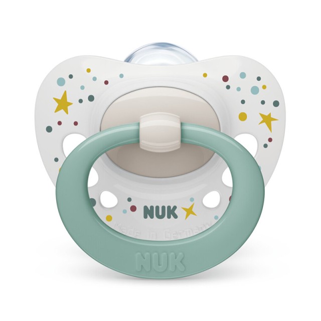 Nuk Signature Πιπίλα Green-White 0-6m 10.730.652 1τμχ